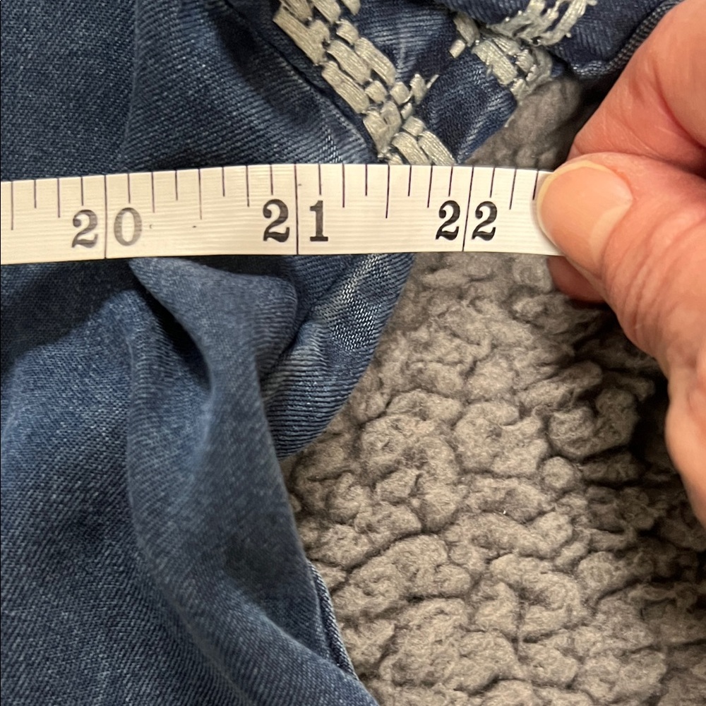 Soft Surroundings Embroidered Indigo Peasant Blouse - White Detail Large - Picture 9 of 10